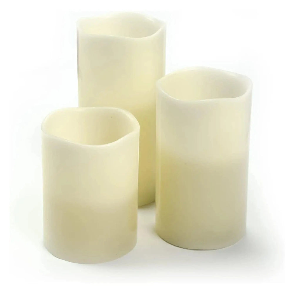 Group of 3 cream colour battery operated candle