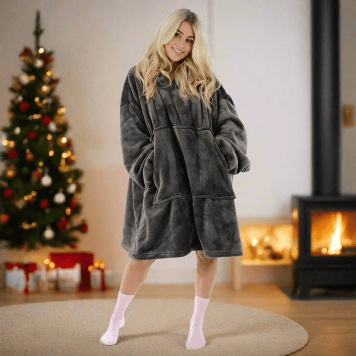 Adults Hoodie Blanket Unisex Oversized Sherpa Fleece Sweatshirt
