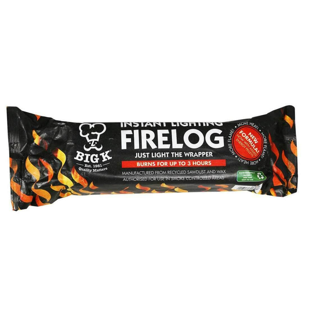 Big K Instant Light The Wrapper Firelog Camp Fire Chiminea