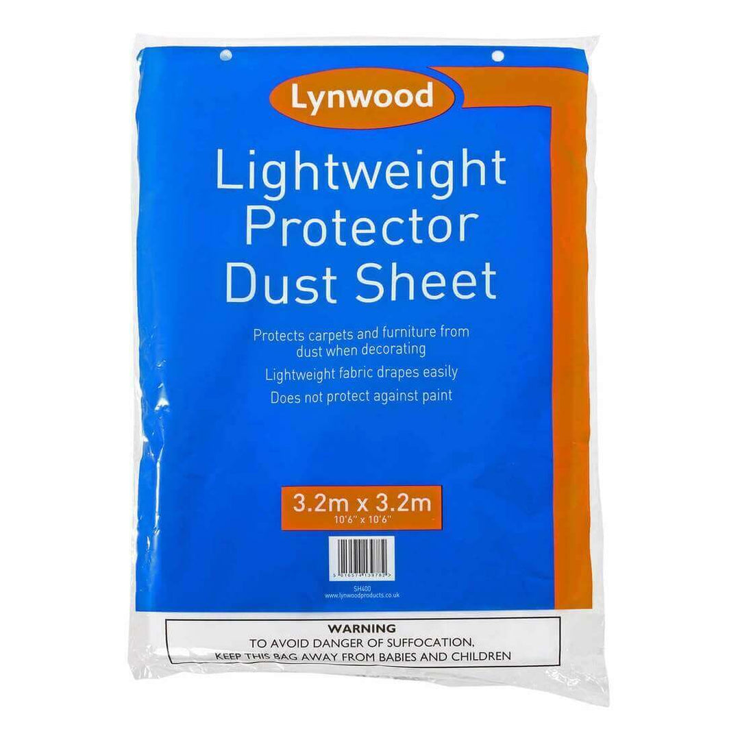 Lynwood Dust Sheet Lightweight Fabric Cover 3.2 x 3.2m
