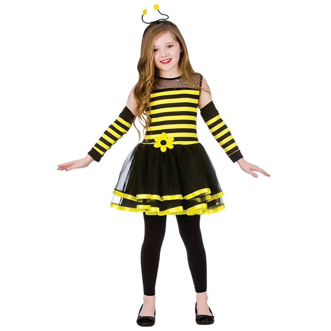 Girls Bumblebee Animal Fancy Dress Halloween Costume L (8-10 years)