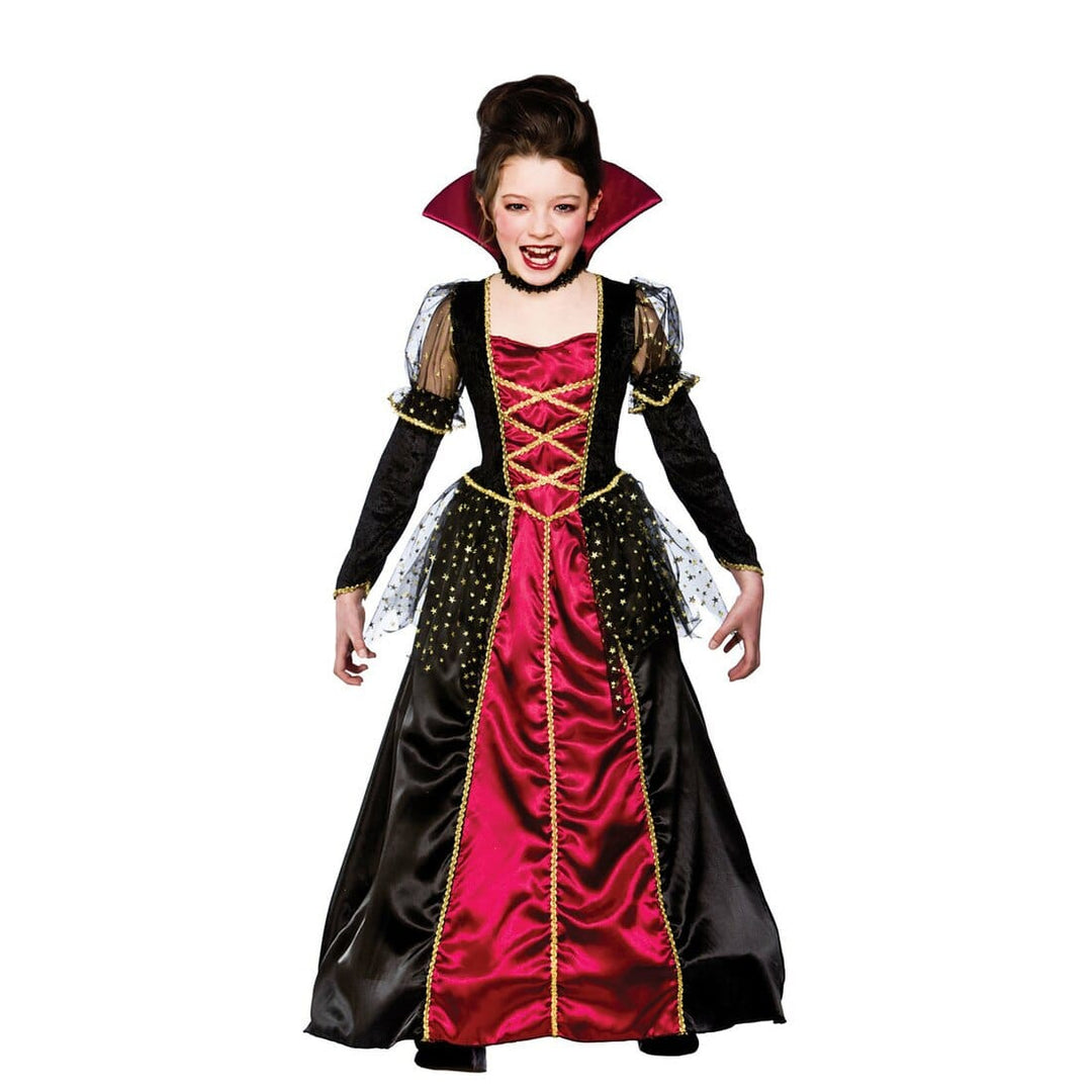 Girls Princess Vampira Fancy Dress Halloween Costume Party L (8-10 years)