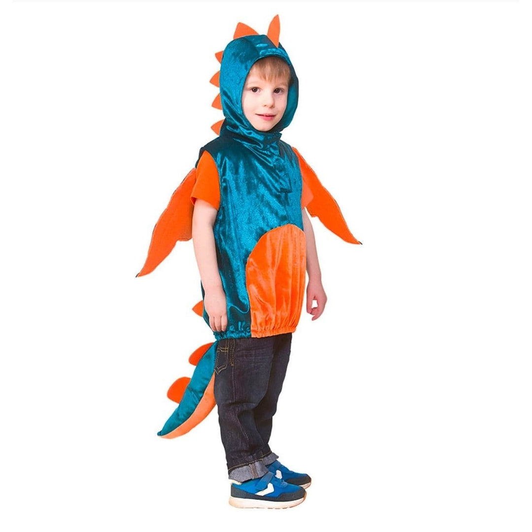 Childs Dinosaur Hooded Tabard Halloween Fancy Dress