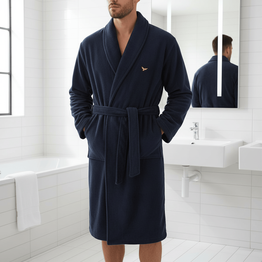 Mens Bradley Soft Fleece Dressing Gown Kensington Eastside