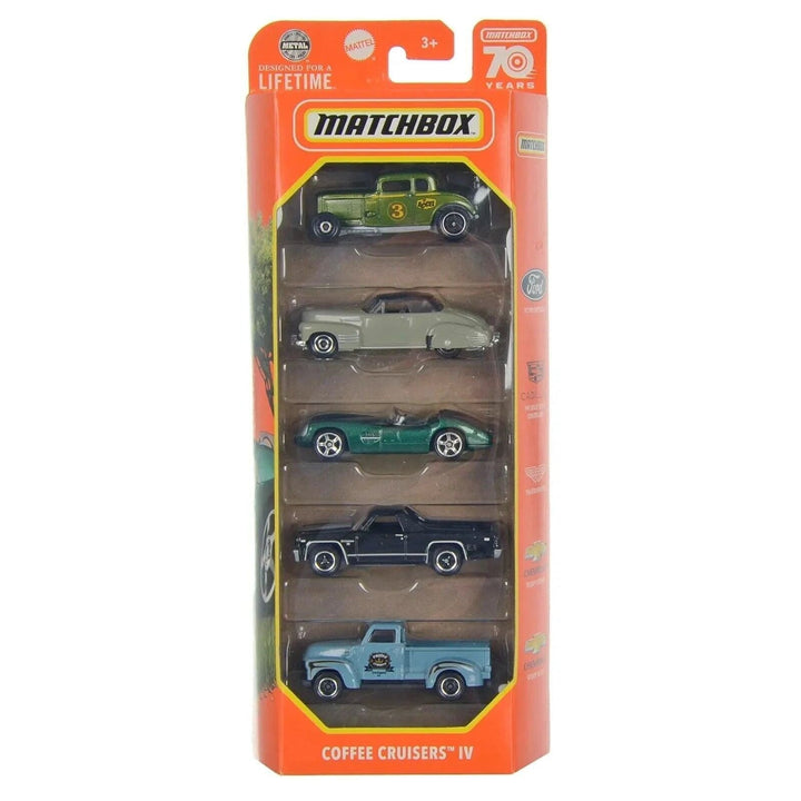 Matchbox 5 Pack Vehicles Basic Series Die-Cast Metal Cars 1:64