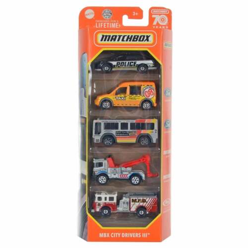 Matchbox 5 Pack Vehicles Basic Series Die-Cast Metal Cars 1:64