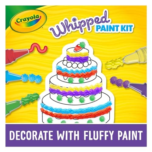 Crayola Fluffy Whipped Paint Colouring Activity Kit Bakery Age 5+