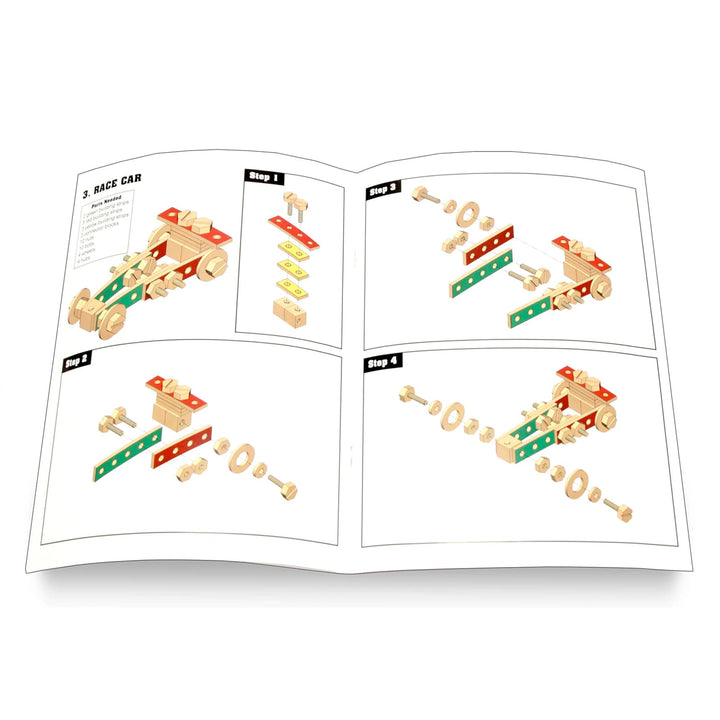 Ideas booklet for building with the Melissa &amp; Doug wooden workbench