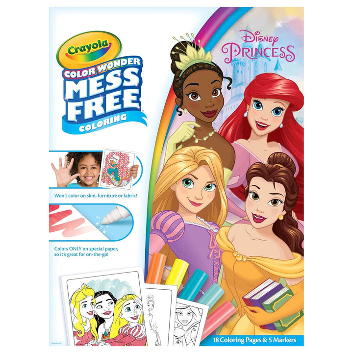 Disney Princess Color Wonder 18 Colouring Pages and 5 mess free Markers