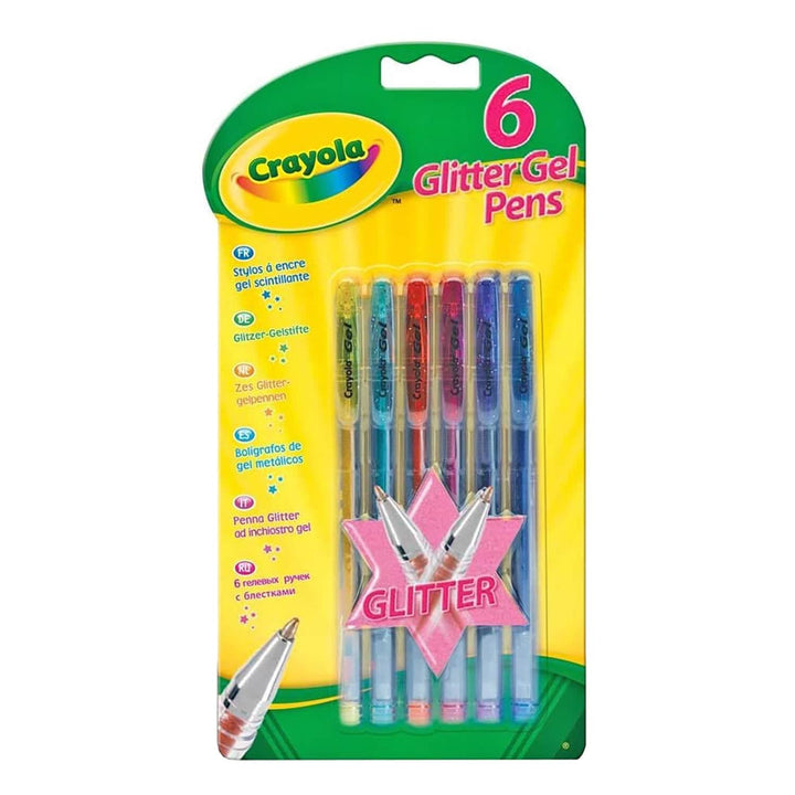 Pack of 6 Glitter Gel pens for writing and drawing