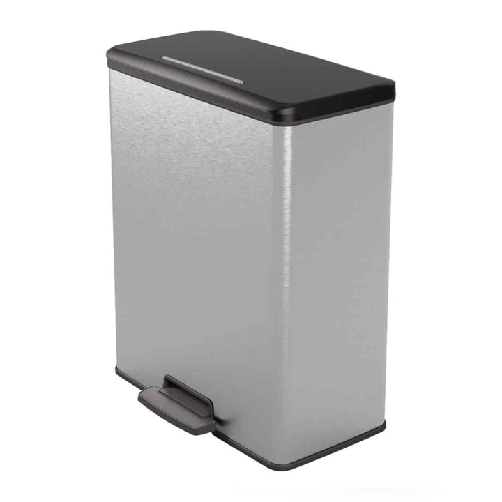 Curver Deco large silver pedal bin