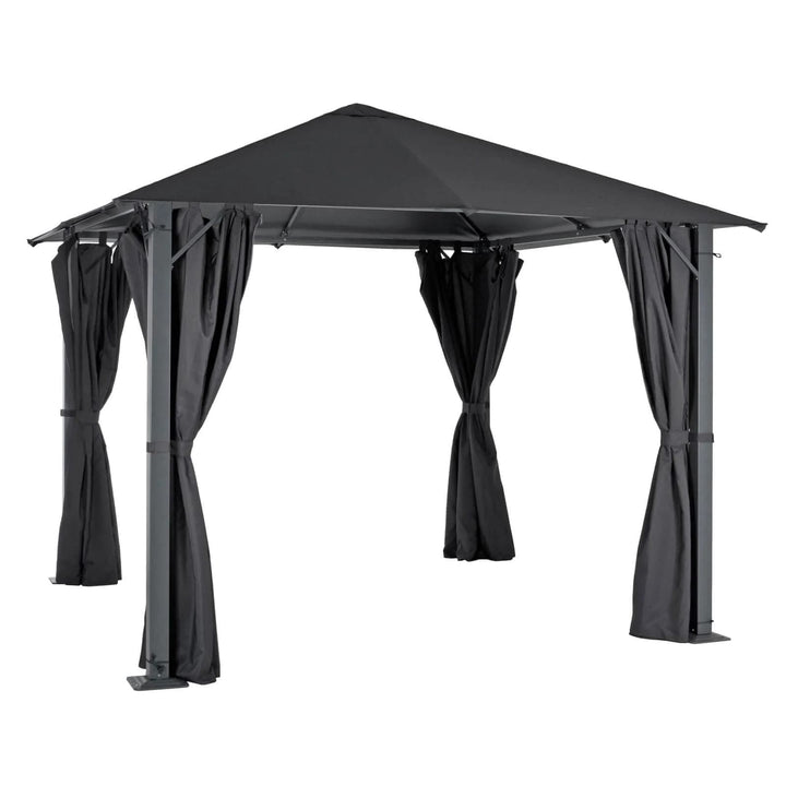 Replacement Gazebo Walls Pack for Azuma Pavillion 3x3m Grey Waterproof Sides