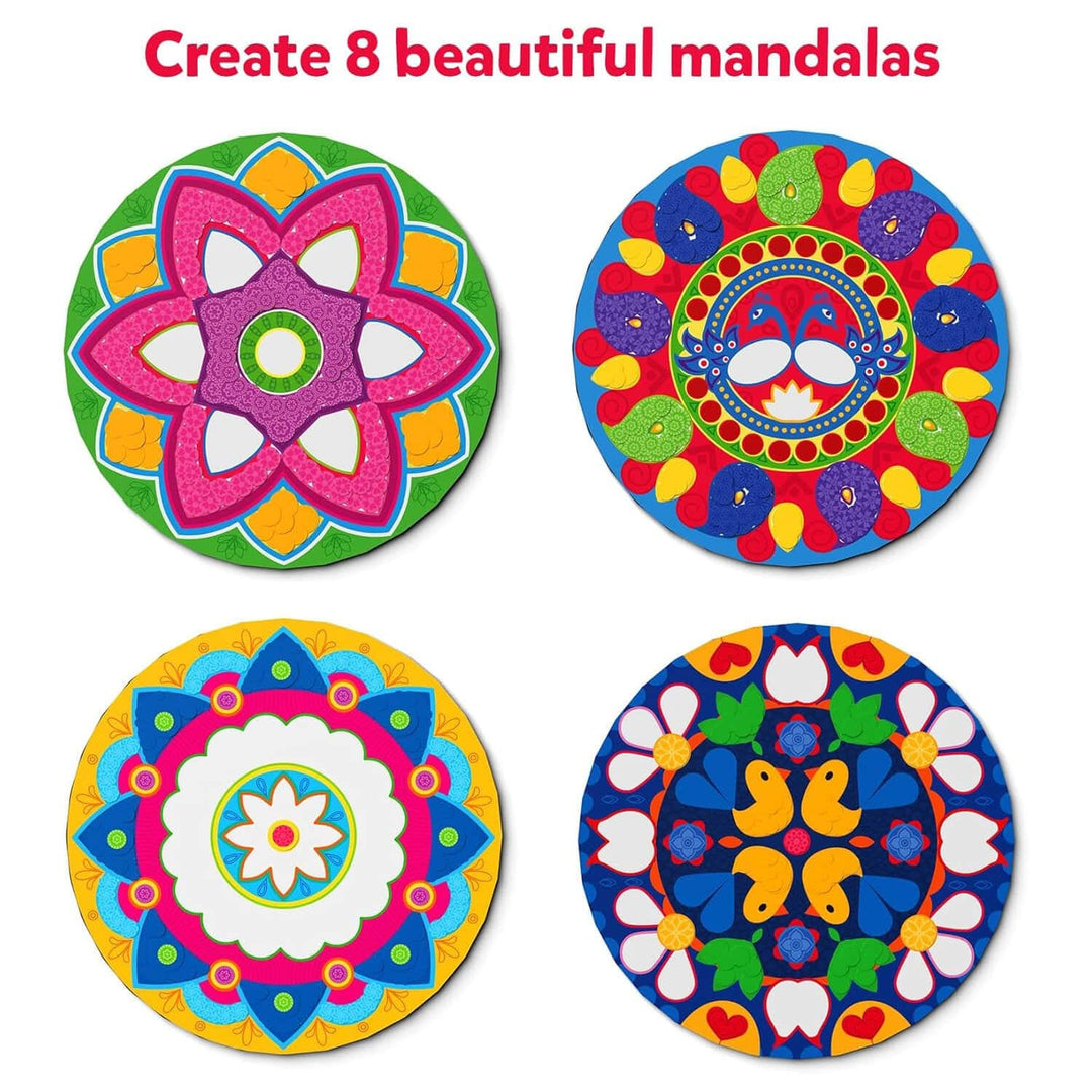 create 8 beautiful mandelas with over 500 stickers