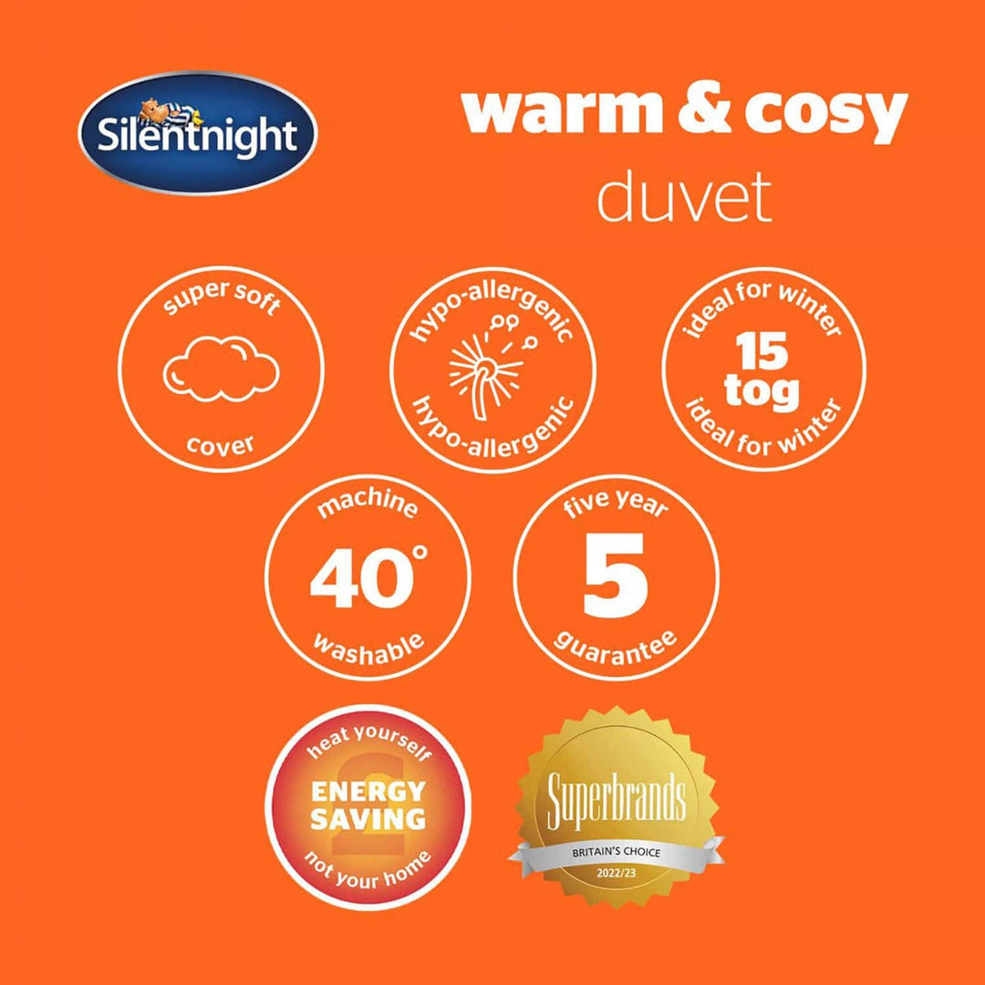 Silentnight warm and cosy duvet with 5 year guarantee