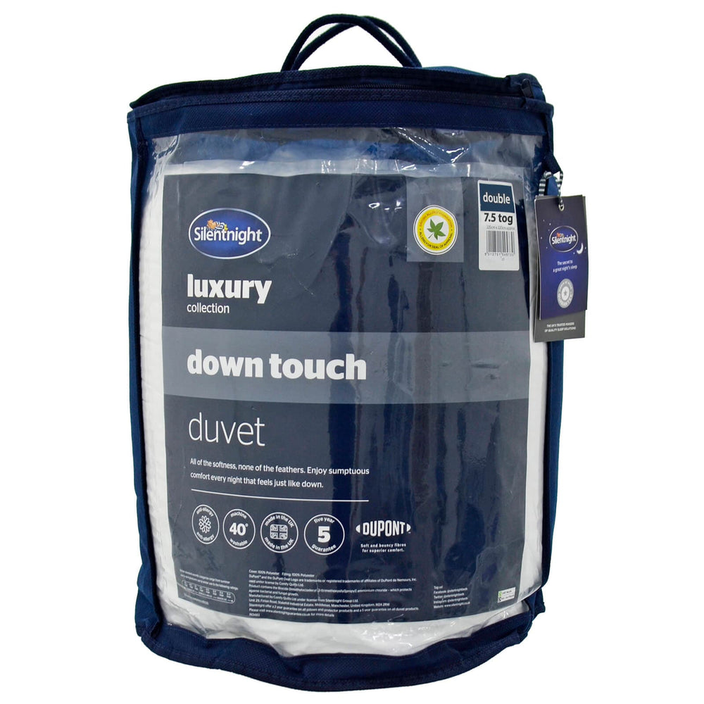 Silentnight luxury collection down touch duvet double summer quilt in reusable bag