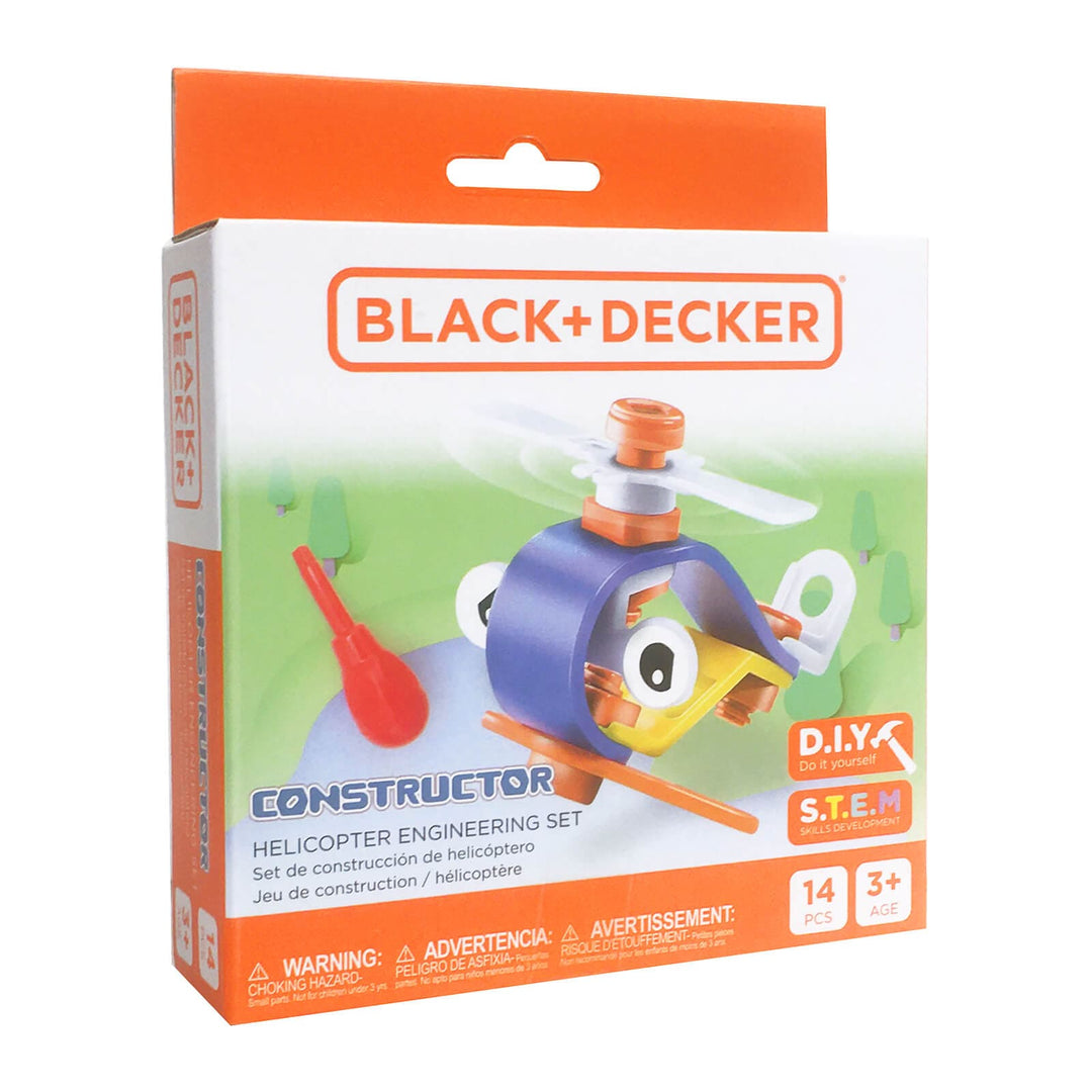 Black + Decker Helicopter engineering set in box with 14 pieces