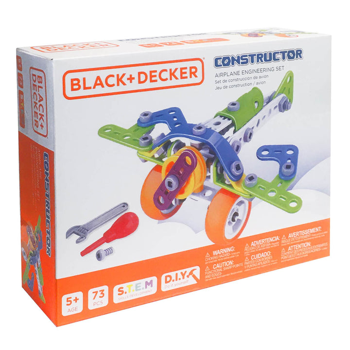 Black + Decker Airplane engineering set in box with 73 pieces