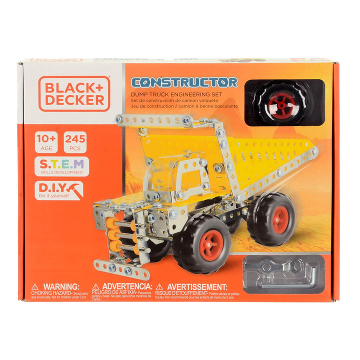 Black + Decker constructor Dump Truck Set with 245 pieces in box