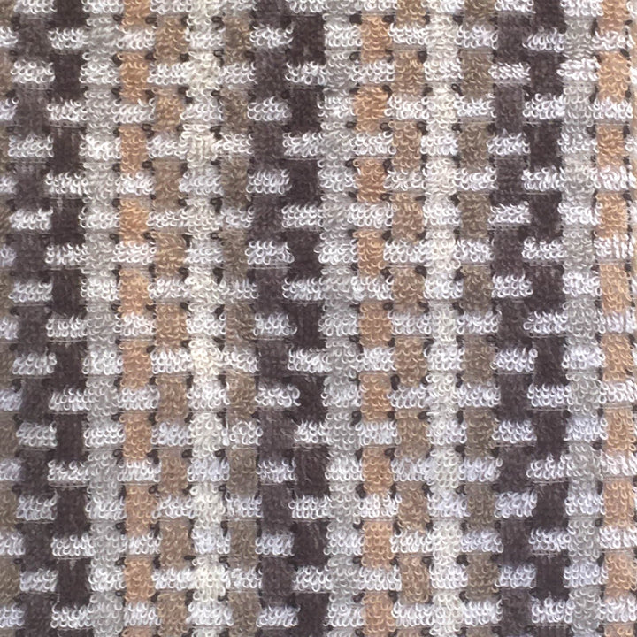 Close up of the towelling weave fabric of Zing pattern dish towels