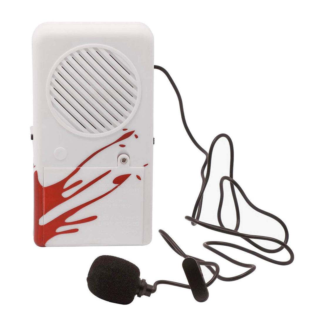Halloween voice changer with blood splatter design