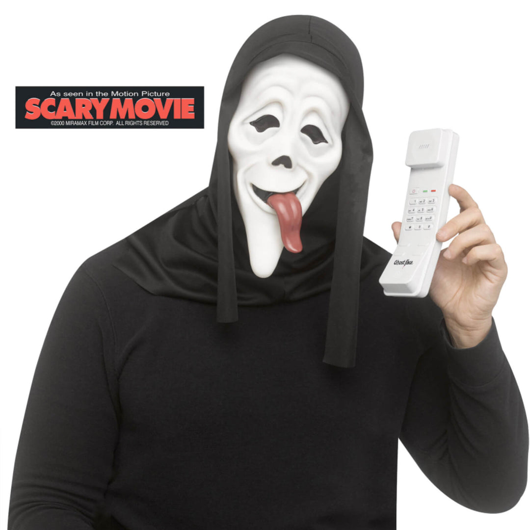 Scary Movie funny ghost face mask and phone set