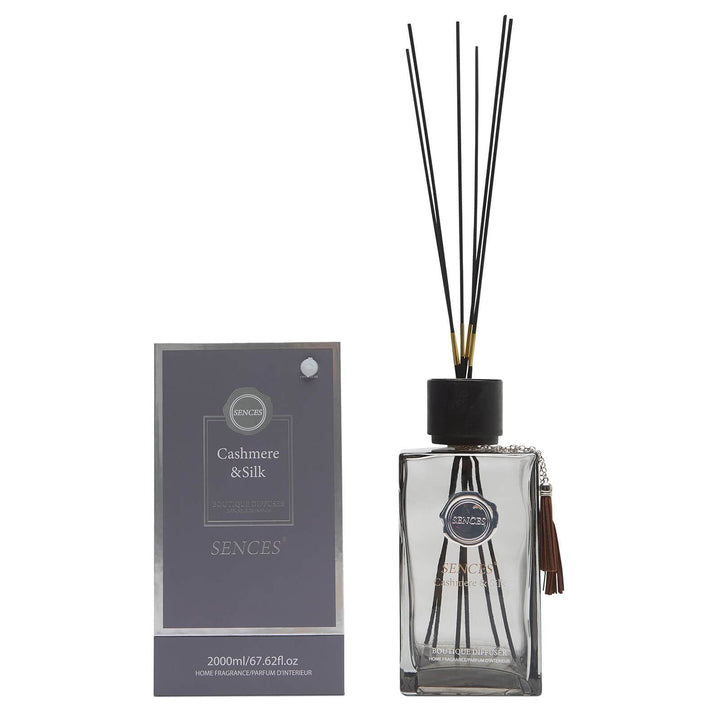 Cashmere and Silk Scented extra large reed diffuser with gift box packaging