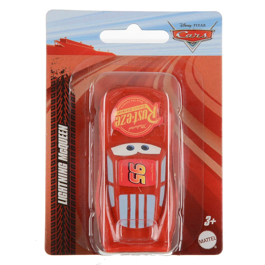Red toy car in packaging with 'Rust-eze' branding on a white background