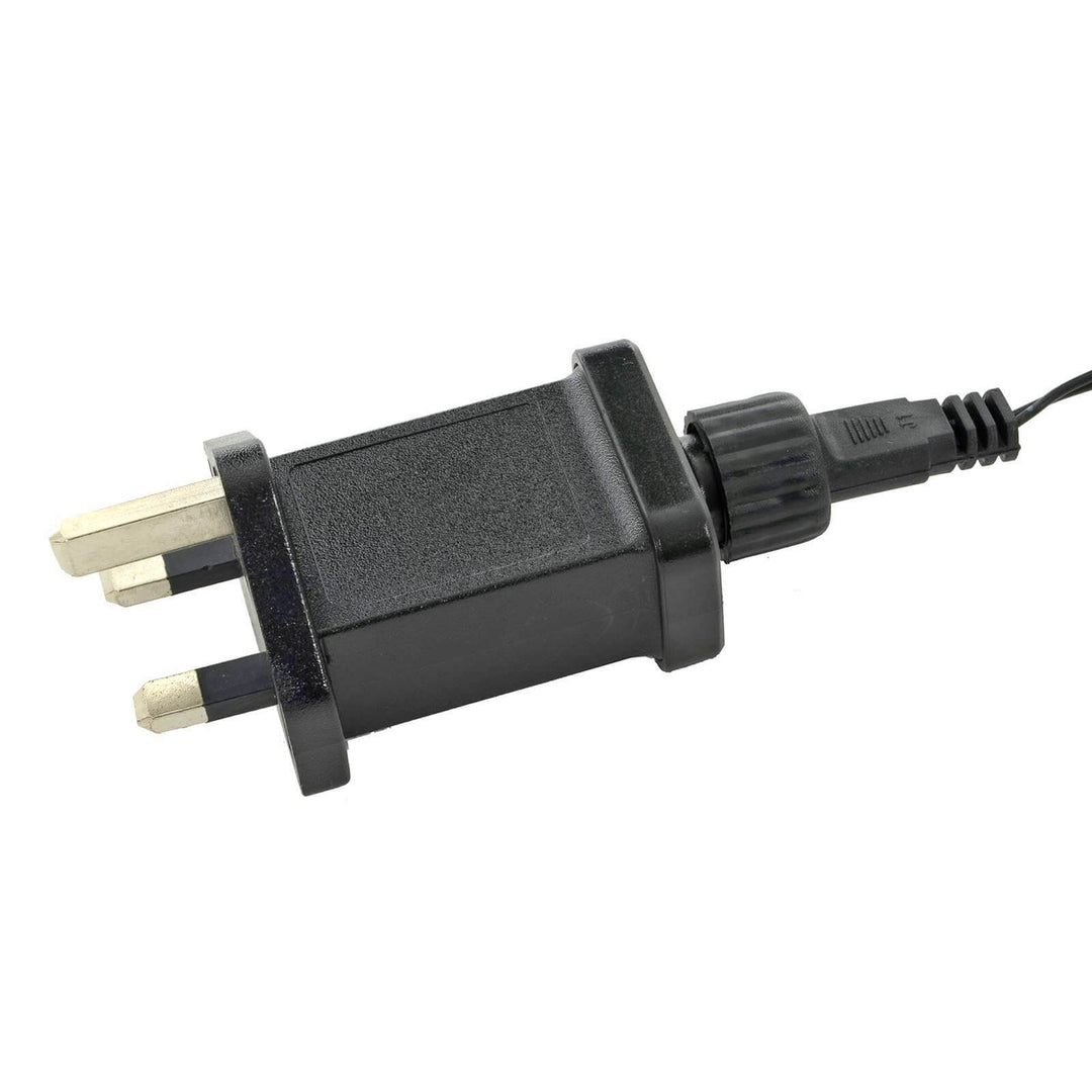 Black transformer for use with LED Christmas decorations