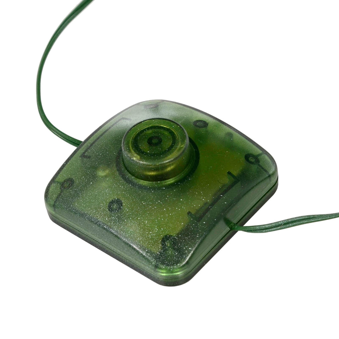 Green foot pedal controller for a pre lit Christmas tree
