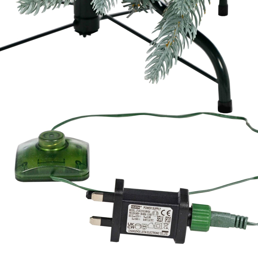 Power transformer and foot pedal for a Christmas tree