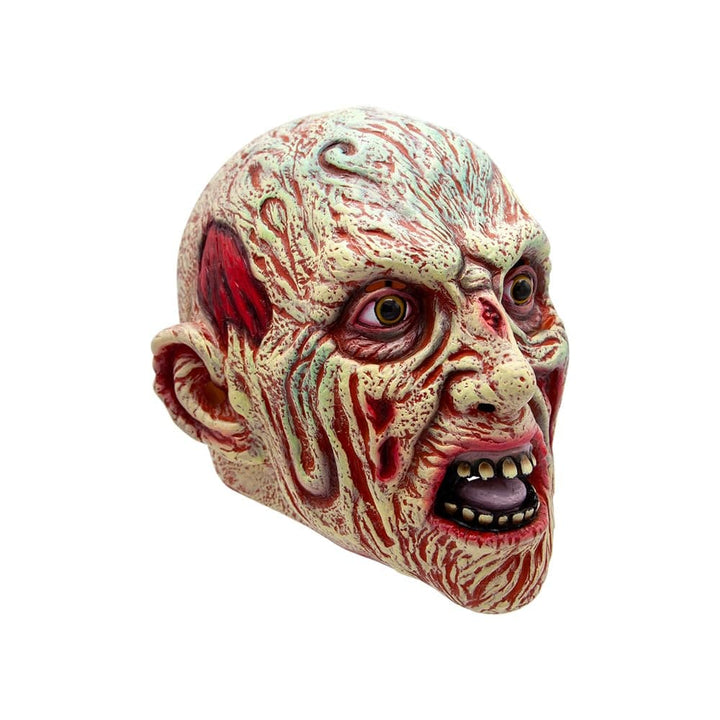 Horror-themed mask with detailed facial features on a white background