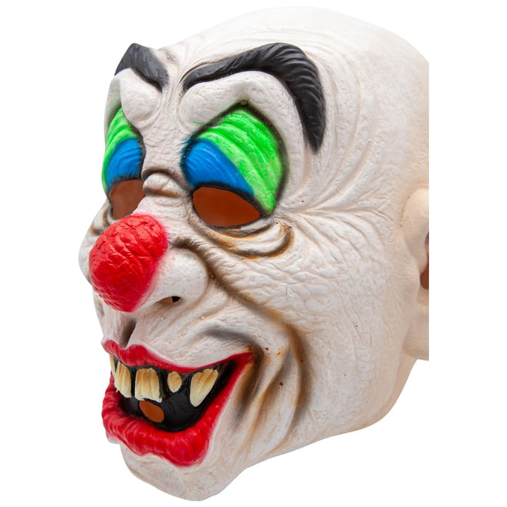 Adults Goofy Clown Latex Mask Full Head Bright Colours Halloween