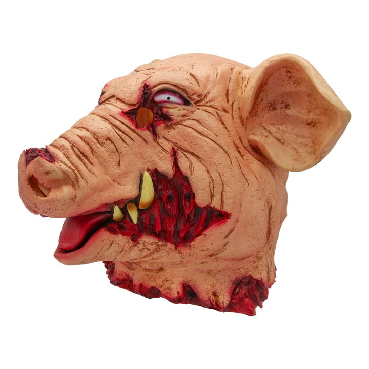 Slaughtered pig head mask for horror Halloween costumes