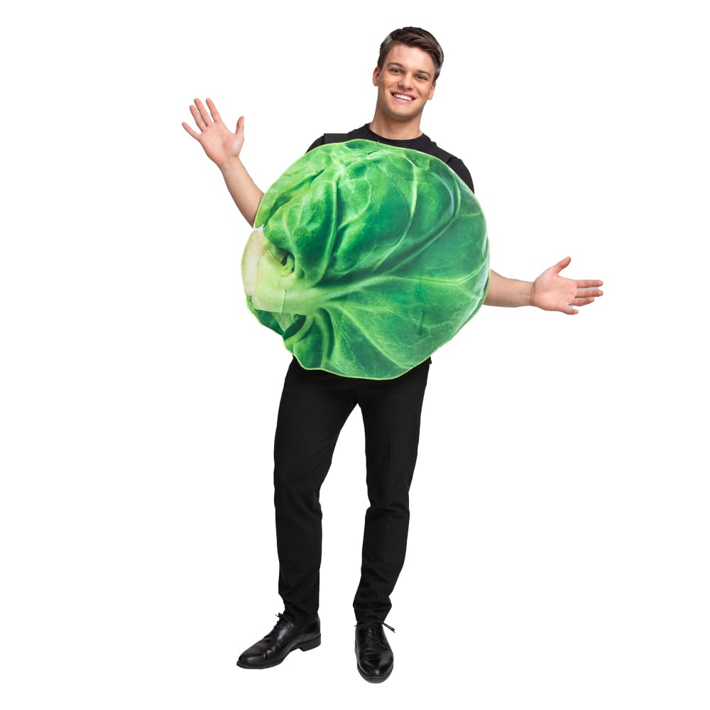 Man dressed up as a Brussels sprout for Christmas fancy dress parties