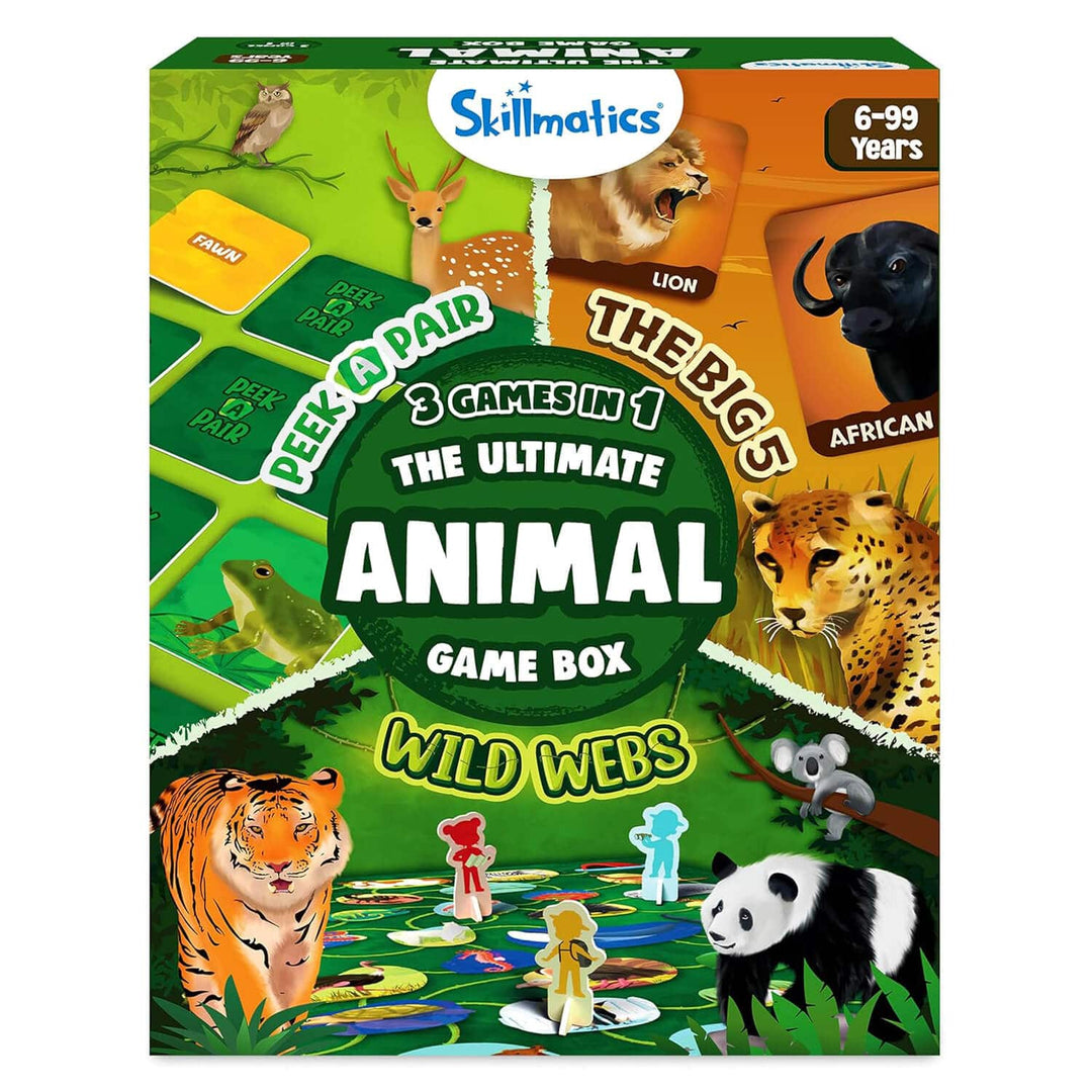 3 games in 1 Ultimate Animal Game Box for family fun