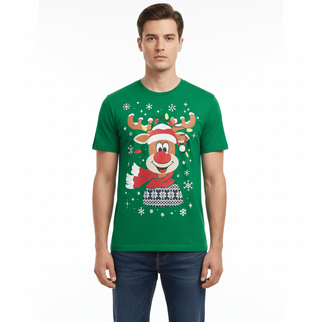 Mens Christmas T-Shirt Novelty Festive Party Tee 100% Cotton
