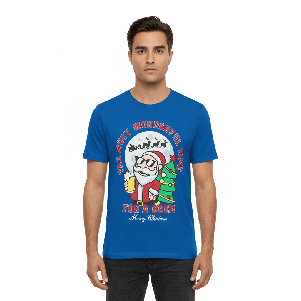 Mens Christmas T-Shirt Novelty Festive Party Tee 100% Cotton