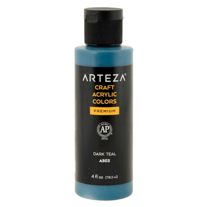 Bulk Pack of 12 Arteza Craft Acrylic Paint A503 Dark Teal 118ml
