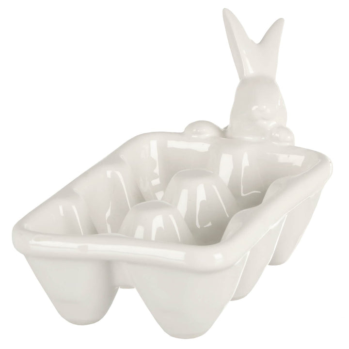 Bulk Pack of 12 Easter Bunny Egg Carton Candy Holder White Rabbit