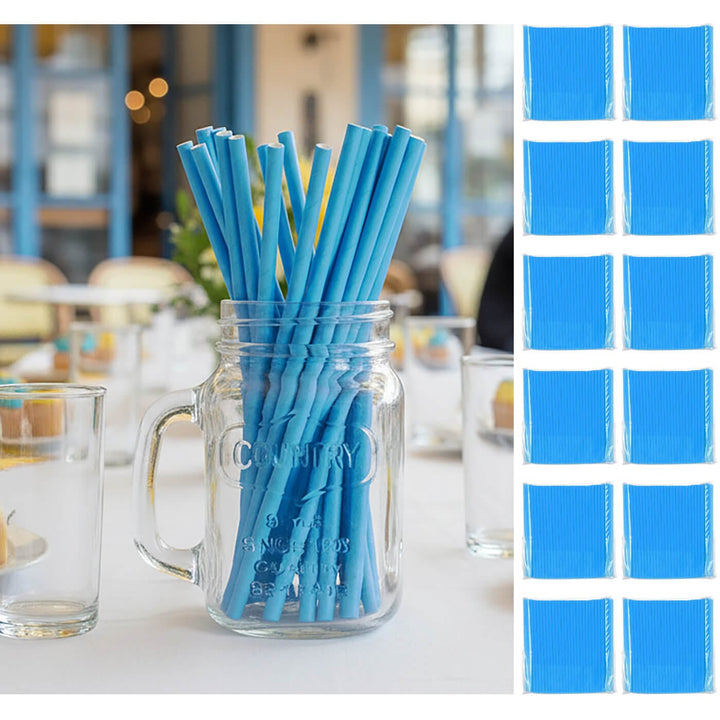 Bulk pack of 3000 Paper Straws Solid Colour Eco Friendly Recyclable