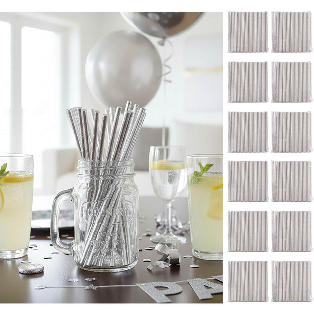 Bulk pack of 3000 Paper Straws Solid Colour Eco Friendly Recyclable