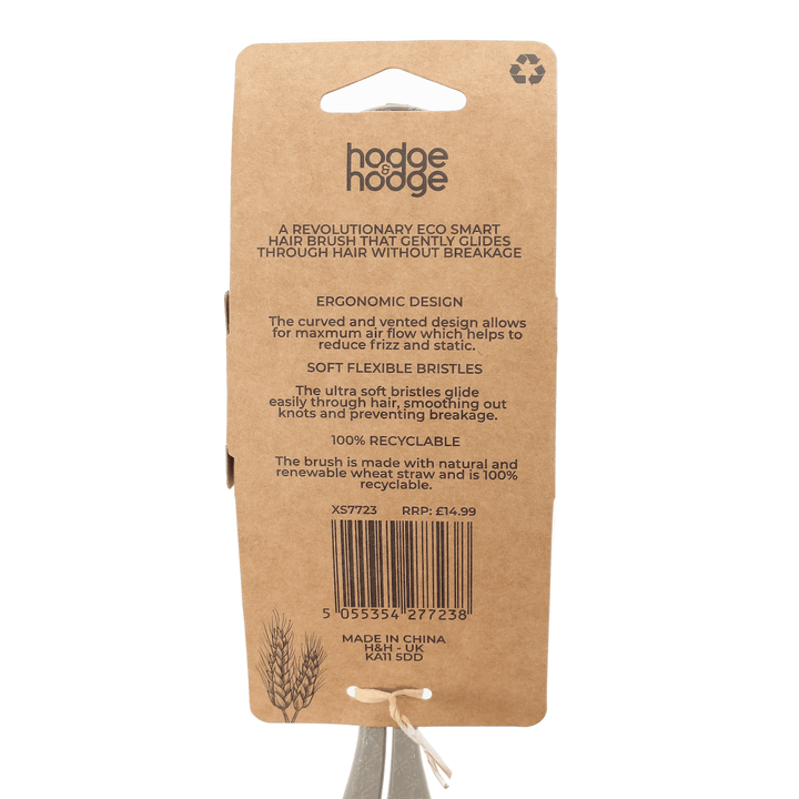Hodge &amp; Hodge hair brush packaging with product details on a white background