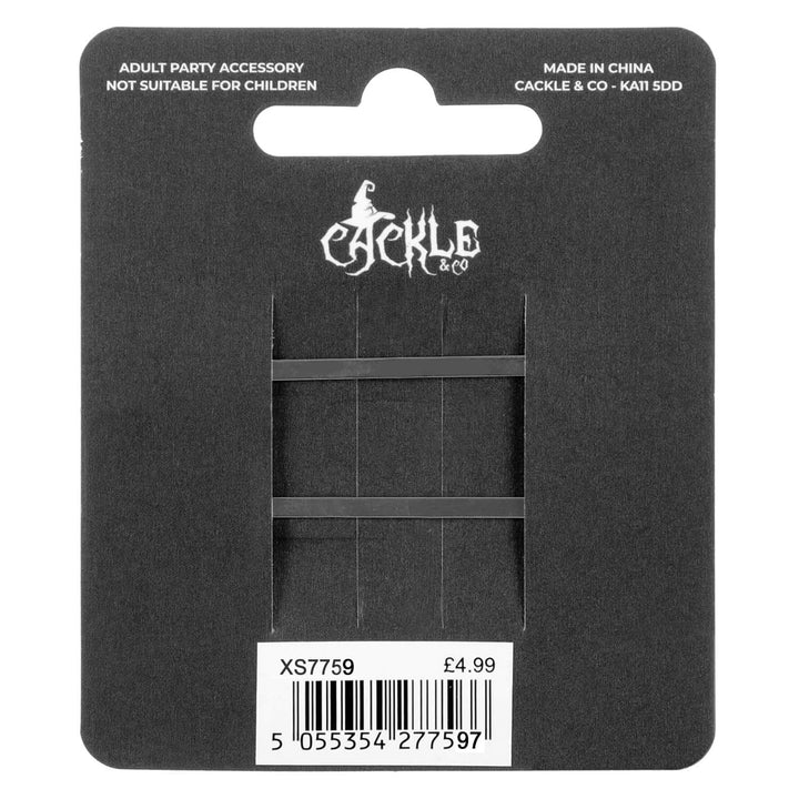 Back of a display card with Cackle &amp; Co branding