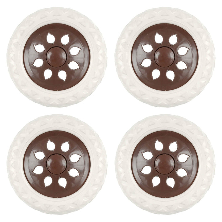 Set of 4 x 16cm Replacement Trolley Wheels Shopping Cart Luggage