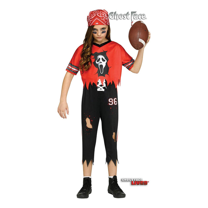 Kids Ghost Face Field of Screams Costume American Football Halloween