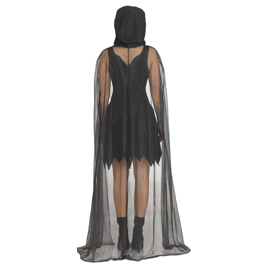 Ladies 30th Anniversary Ghost Face Costume Glittering Black Dress