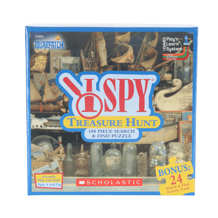 I spy treasure hunt 100 piece search &amp; find puzzle box featuring pirate related imagery