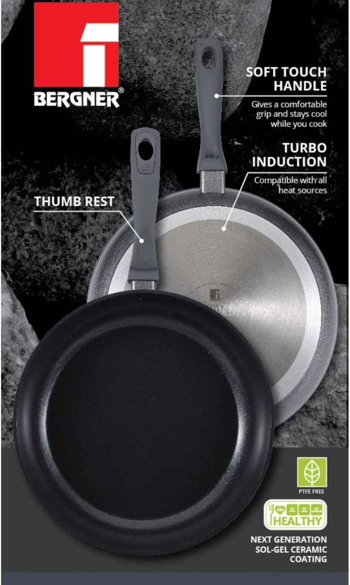 Bergner Titan Frying Pan Forged Aluminium Non-Stick Black