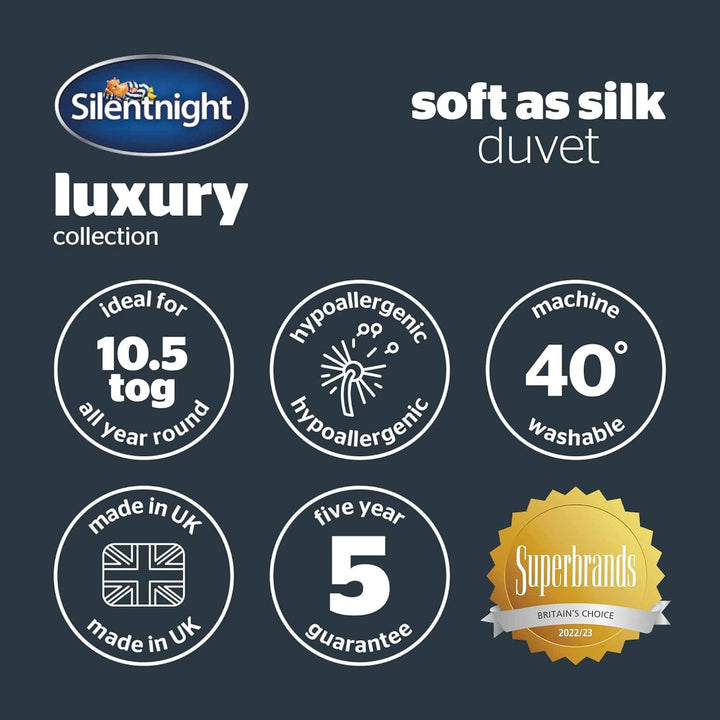 Silentnight Soft as Silk Duvet – Luxurious Comfort in Single, Double, and King Sizes