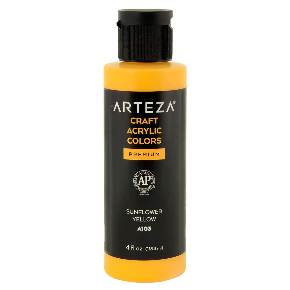 Sunflower Yellow Arteza craft acrylic paint premium 118ml bottle